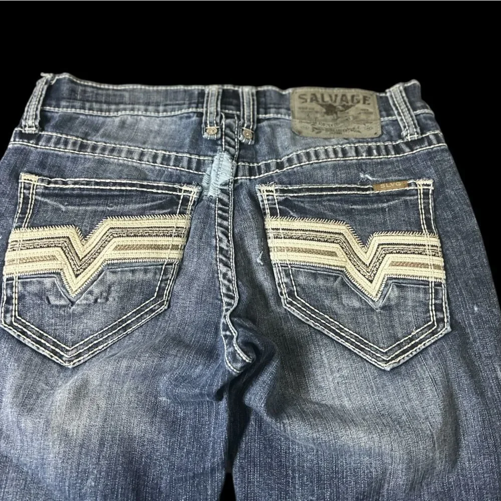 Salvage Men's Mayhem Distressed Straight Jeans size 30R